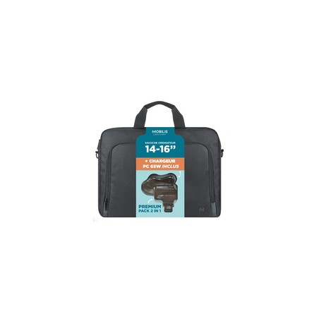 Mobilis Bundle Theone Basic Briefcase/Toploading 14-16 (12L) + 65W LAP