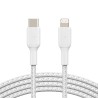 Belkin USB-C/Lightning Cable/2M Braided White