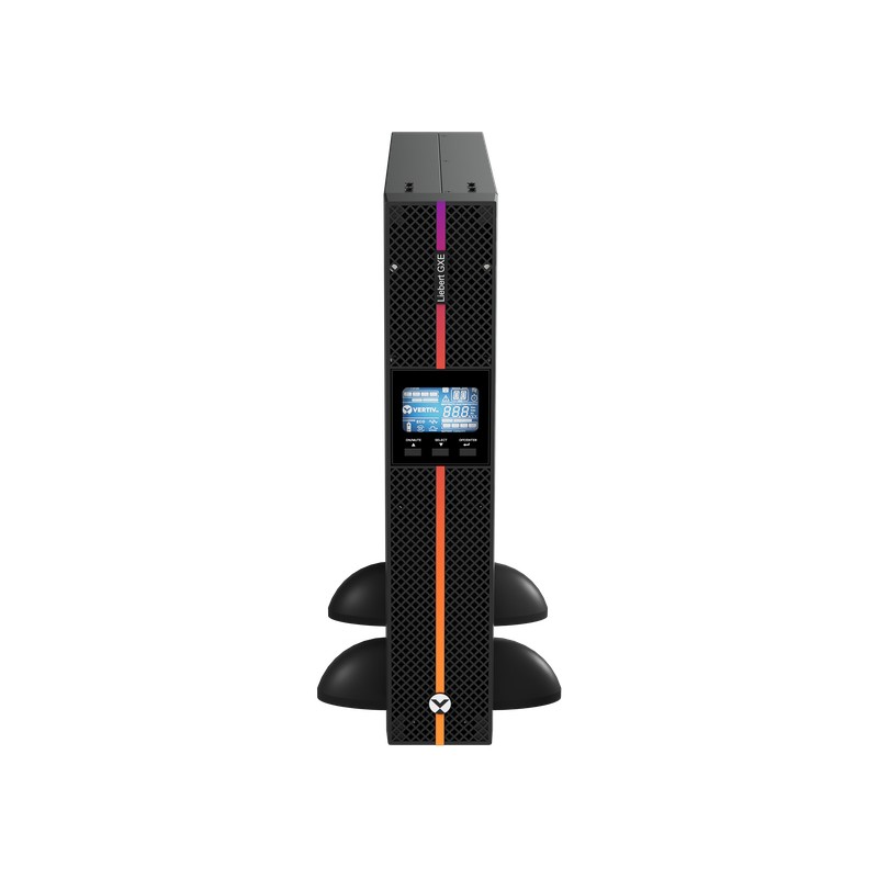 Liebert GXE UPS 3kVA 1ph UPS 230V Rack/Tower W/Batteries, C20 input/C13 x 8 output + C19 x 1, 2-year warranty. With rack kit