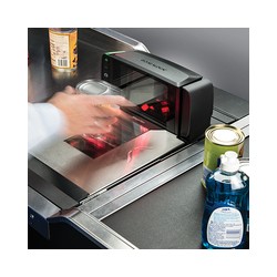 Magellan 9300i Scanner Only, Med Sapphire Platter/Shelf Mount w/ Flip-up Produce Rail, EU Power Cord/Brick, RS-232 Std Cable