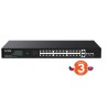 Tenda TEG1128P-24-410W (24xPoE 802.3af/at 10/100/1000Mbps, Uplink 2xRJ45 + 2xSFP) 370W