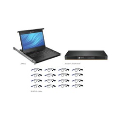 LCD,16P KVM, 16 CABLES, USB KB-FRA