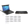 LCD,16P KVM, 16 CABLES, USB KB-FRA