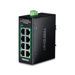8-PORT INDUSTRIAL FAST ETHERNE/POE+ DIN-RAIL MINI SWITCH