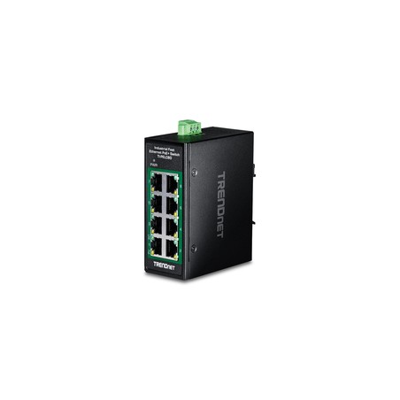 8-PORT INDUSTRIAL FAST ETHERNE/POE+ DIN-RAIL MINI SWITCH
