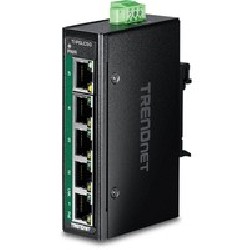 TRENDnet 5-Port Industrial Gigabit PoE+/DIN-Rail Mini Switch