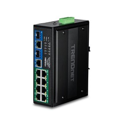 TRENDnet 10-Port Industrial Gigabit 400W/PoE++ DIN-Rail Switch
