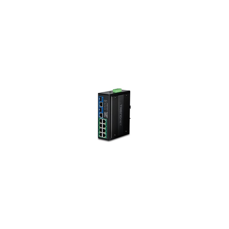 TRENDnet 10-Port Industrial Gigabit 400W/PoE++ DIN-Rail Switch
