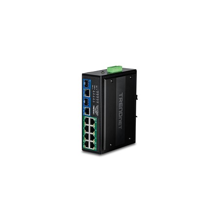 TRENDnet 10-Port Industrial Gigabit 400W/PoE++ DIN-Rail Switch