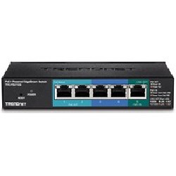 TRENDnet 5-Port Gigabitpoe+Poweredswitch/With PoE Pass Through (15W)