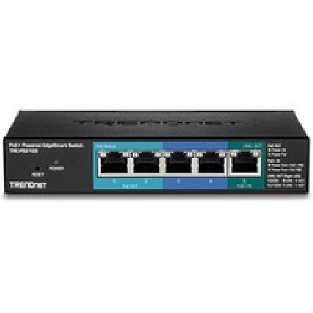 TRENDnet 5-Port Gigabitpoe+Poweredswitch/With PoE Pass Through (15W)
