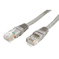 Kabel C-TECH patchcord Cat5e, UTP, šedý, 1,5m