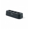4 slot battery charger for HR23 and HR33 series batteries. Include multiplug adapter