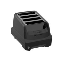 TC22/TC27 4-Slot Battery Charger Charges up to four Li-ion batteries. Power Supply, DC cable and AC line cord sold separately