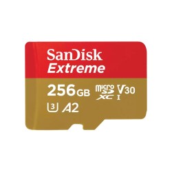 SanDisk micro SDXC karta 256GB Extreme (190 MB/s Class 10, UHS-I U3 V30) + adaptér