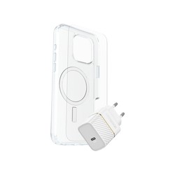 OB SYM CLEAR MAGSAFE/PREM GLASS/EU USB-C WALL CHARGER 30W-WHITE 7881435