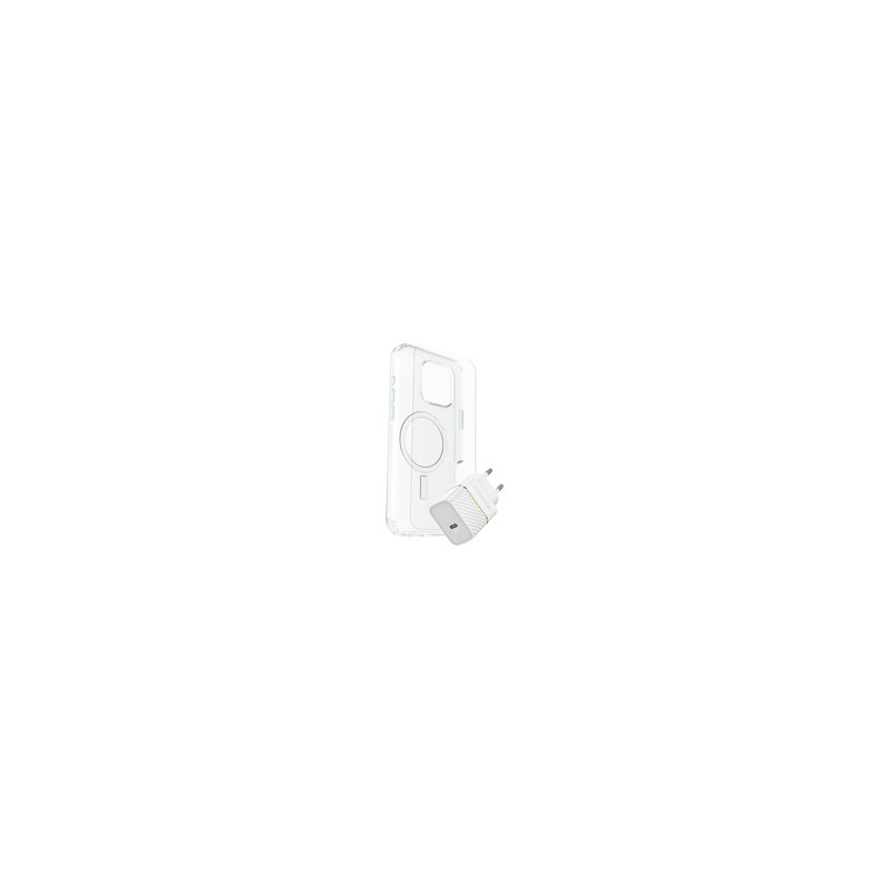 OB SYM CLEAR MAGSAFE/PREM GLASS/EU USB-C WALL CHARGER 30W-WHITE 7881435