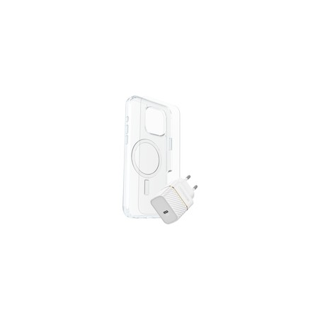 OB SYM CLEAR MAGSAFE/PREM GLASS/EU USB-C WALL CHARGER 30W-WHITE 7881435