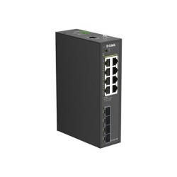 12-PORT 1G INDUSTRIAL POE SWITC/SMART MANAGED 4X SFP DIN RAIL DIS210G12UP