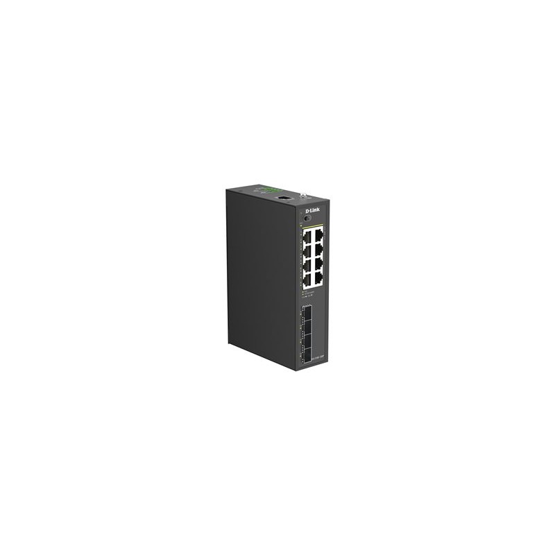 12-PORT 1G INDUSTRIAL POE SWITC/SMART MANAGED 4X SFP DIN RAIL DIS210G12UP