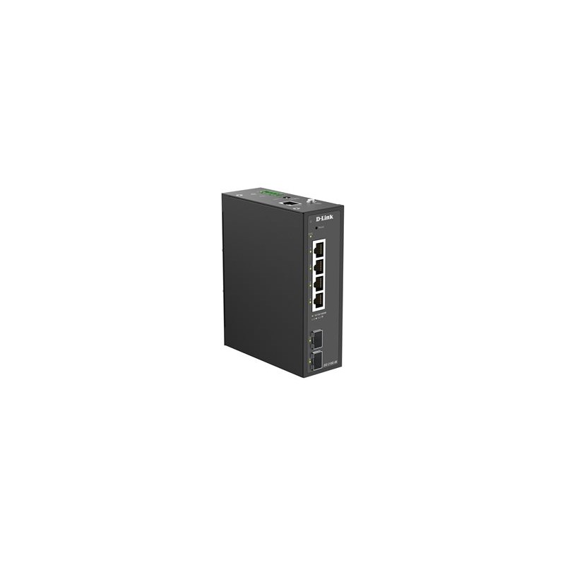 D-Link 6-Port 1G Industrial Switch/Smart Managed 2X SFP DIN Rail