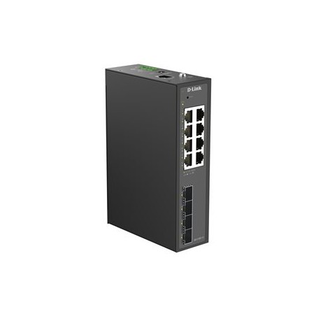 D-Link 12 -Port 1G Industrial Switch/Smart Managed 4X SFP DIN Rail