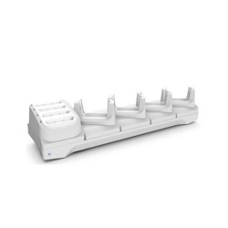 Zebra TC21/TC26 Helathcare White Five Slot Charge Only Cradle 4 Devices Plus 4 Slot Bat. Charger PS And DC Cable Sold Separately