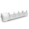 Zebra TC21/TC26 Helathcare White Five Slot Charge Only Cradle 4 Devices Plus 4 Slot Bat. Charger PS And DC Cable Sold Separately
