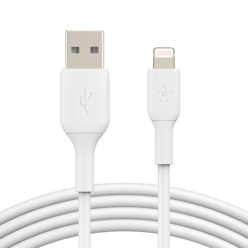 BELKIN LIGHTNING/USB-A CABLE/2M PVC WHITE