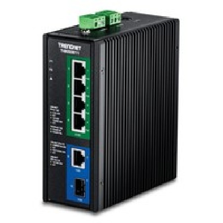 TRENDnet 6-Port Industrial 2.5G PoE++/DIN-Rail Switch With 10G Ports