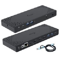 I-Tec USB-A/-C TB Dual Dock/Dual Display Dock PD 100W
