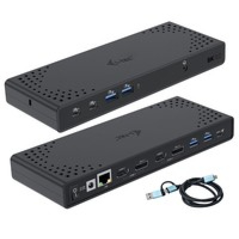 I-Tec USB-A/-C TB Dual Dock/Dual Display Dock PD 100W