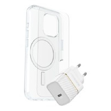 Otterbox OB SYM Clear MagSafe/Prem Glass/EU USB-C Wall CHAR30W-White