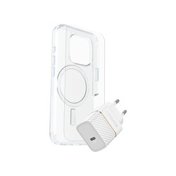 OB SYM CLEAR MAGSAFE/PREM GLASS/EU USB-C WALL CHARGER 30W-WHITE 7881432