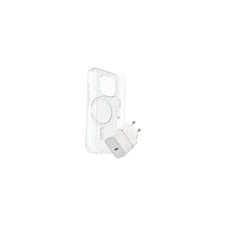 OB SYM CLEAR MAGSAFE/PREM GLASS/EU USB-C WALL CHARGER 30W-WHITE 7881432