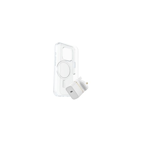 OB SYM CLEAR MAGSAFE/PREM GLASS/UK USB-C WALL CHARGER 30W-WHITE 7881433