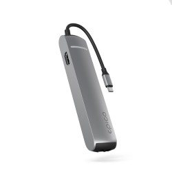 Epico 6v1 Slim Hub 8K s USB-C konektorem - šedá