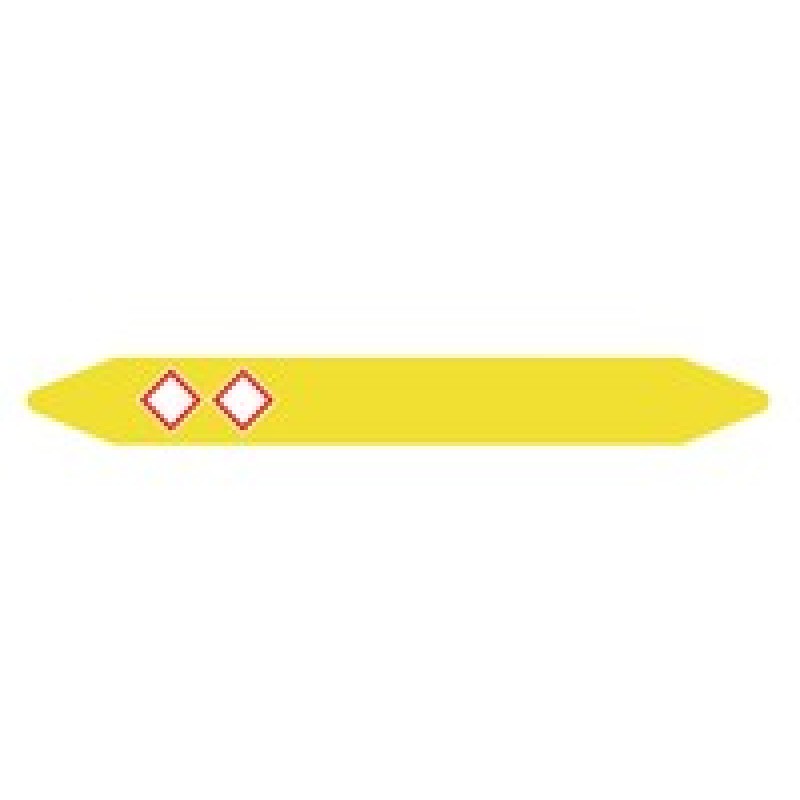 Brother Pre-Cut Pipe Marker Rolls/Yellow / Gas With Pictogram 37 X
