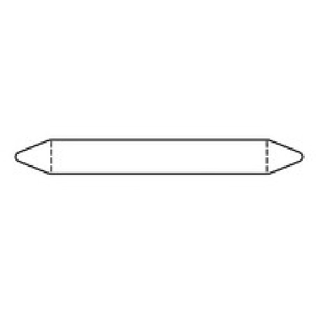 PRE-CUT PIPE MARKER ROLLS WHITE/WITHOUT PICTOGRAM 26 X 250 MM - LTZ12026FPIP