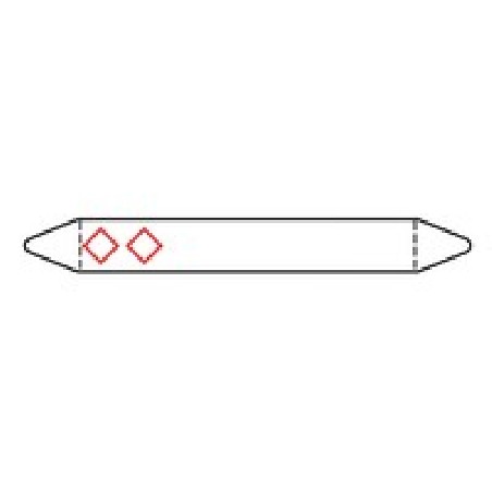 Brother Pre-Cut Pipe Marker Rolls White/With Pictograms 12 X 150 MM - PE