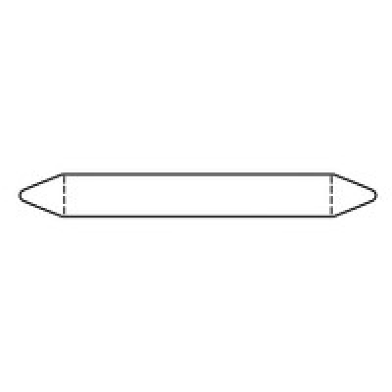 PRE-CUT PIPE MARKER ROLLS WHITE/WITHOUT PICTOGRAM 37 X 355 MM - LTZ12037FPIP