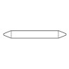 PRE-CUT PIPE MARKER ROLLS WHITE/WITHOUT PICTOGRAM 37 X 355 MM - LTZ12037FPIP