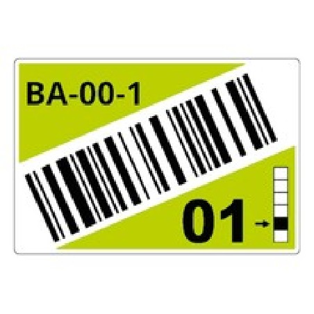 ROLL OF PRE-CUT LABELS FOR/RACKS AND PALLETS 75 X 110 MM GR LTZ17075FCB