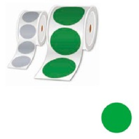 Brother Rolls OF Pre-Cut Stickers Green/50MM - Per Roll OF 500 Labels