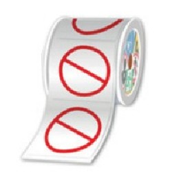PRE-CUT AND PRE-PRINTED/PROHIBITION ROLLS PICTOGRAM ONLY LTZ12100FBAN