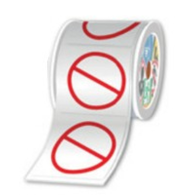 PRE-CUT AND PRE-PRINTED/PROHIBITION ROLLS PICTOGRAM ONLY LTZ12100FBAN