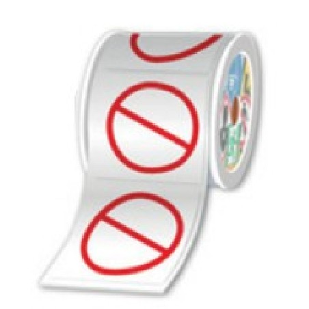 PRE-CUT AND PRE-PRINTED/PROHIBITION ROLLS PICTOGRAM ONLY LTZ12100FBAN
