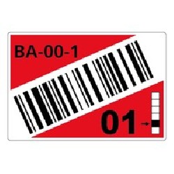 ROLL OF PRE-CUT LABELS FOR/RACKS AND PALLETS OF 55 X 85 MM LTZ14055FCB
