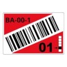 ROLL OF PRE-CUT LABELS FOR/RACKS AND PALLETS OF 55 X 85 MM LTZ14055FCB