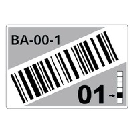 ROLL OF PRE-CUT LABELS FOR/RACKS AND PALLETS 55 X 85 MM GRE LTZ1A055FCB